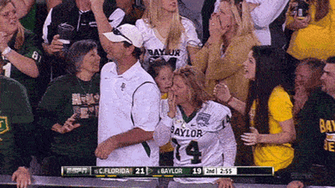 baylor football win gif find share on giphy medium