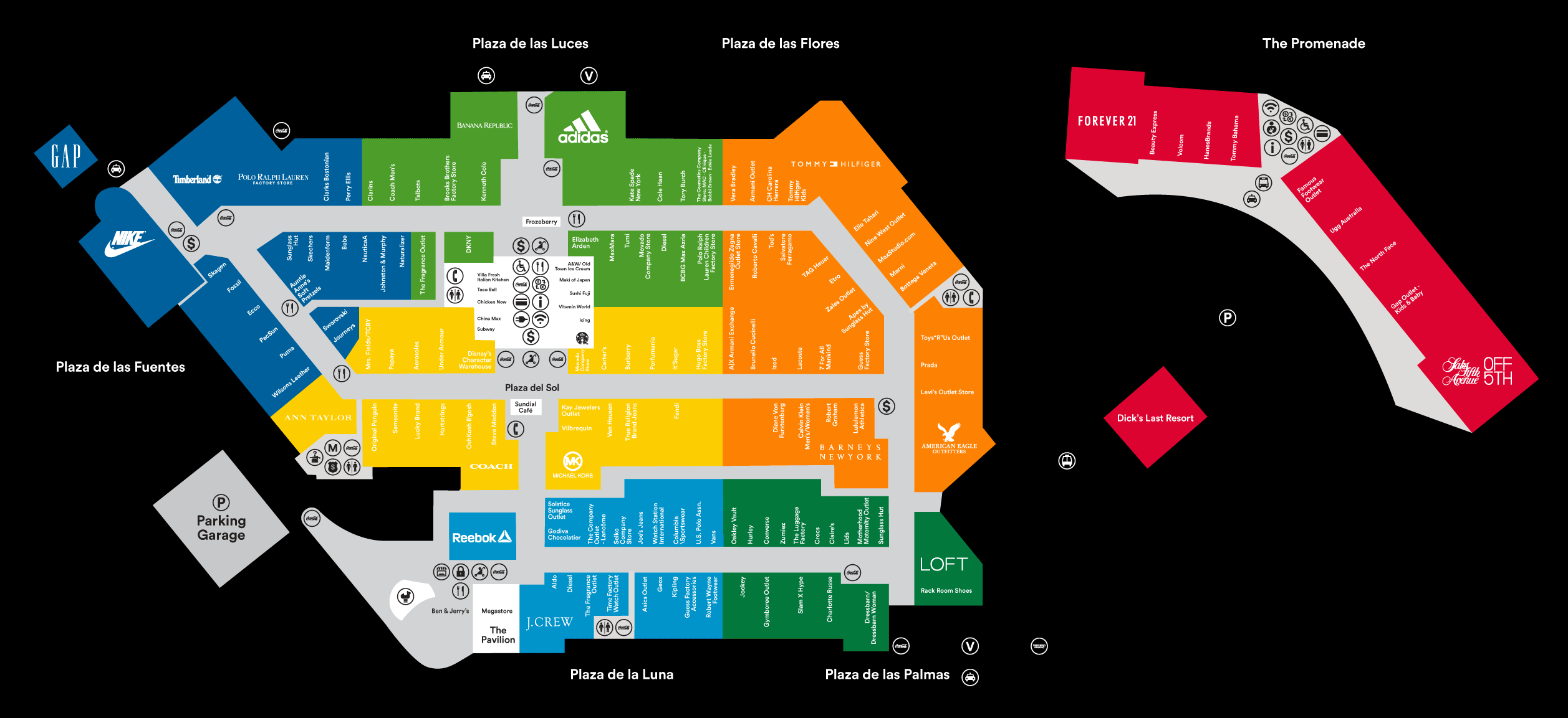 mall map for orlando vineland premium outlets a simon mall medium