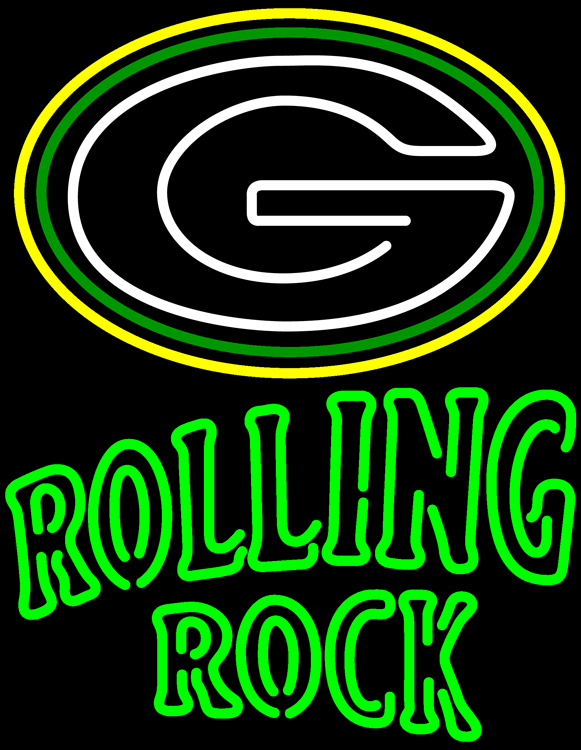 green bay packer flashing rolling rock neon sign rolling rock with medium