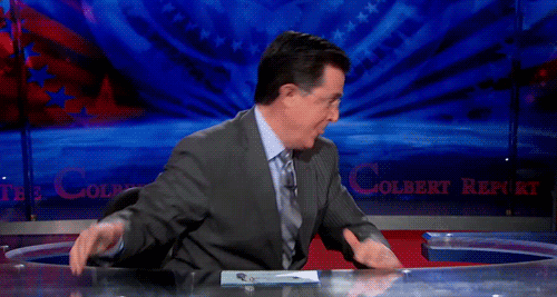 asks stephen colbert gif find share on giphy medium