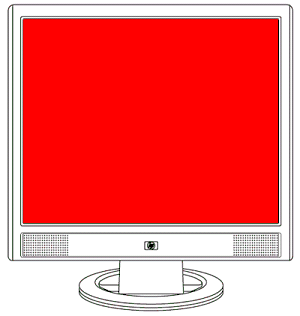 hp flat panel monitors color screens red green blue appear medium