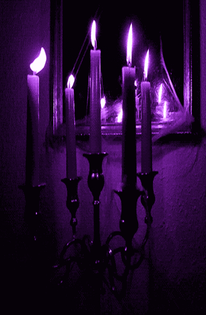 purple candles gif halloween pinterest woman medium