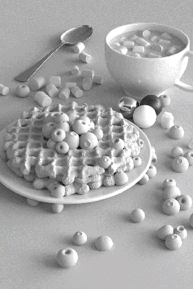 artstation blueberry waffles look development brian marshmallow gif medium