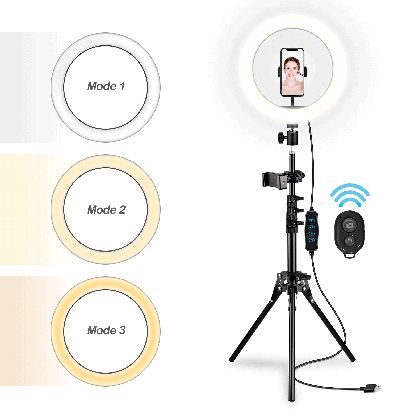 10inch led ring fill light photography live streaming camera video dimmble with triopd and phone clip walmart com art medium