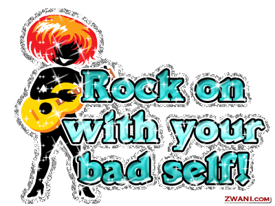 rock on with your bad self glitter medium