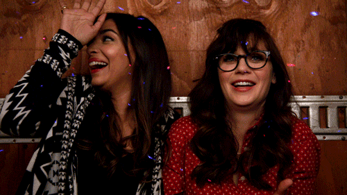 stoned zooey deschanel gif by new girl find share on giphy medium