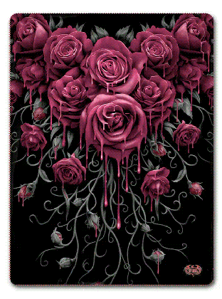 blood rose fleece blanket by spiral usa inked shop medium