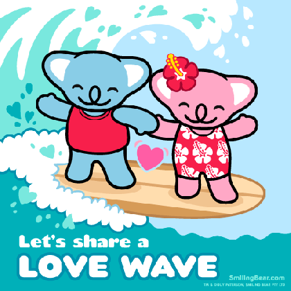 happy valentine s day 2014 share a love wave smiling bear medium