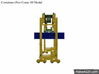 containers port crane 3d model on make a gif medium