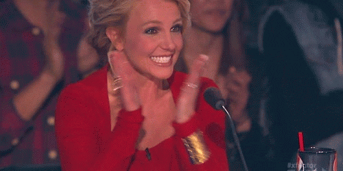 excited britney spears gif find share on giphy medium