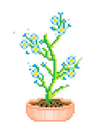 cute kawaii green flowers plants pixel art pixels medium