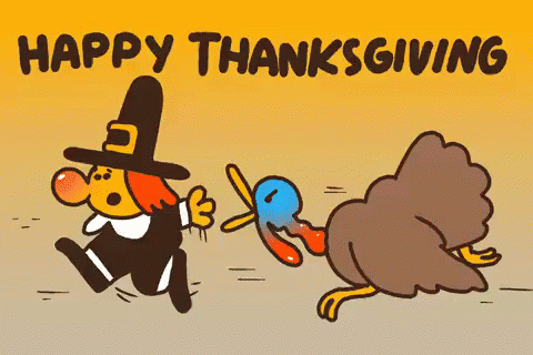 happy thanksgiving gif thanksgiving chase turkey discover medium