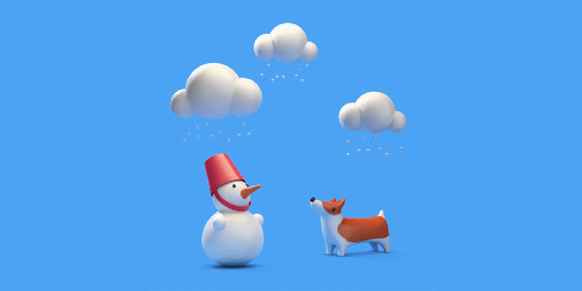 snowing dog snow gif on gifer by kasar medium