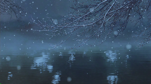 gif snow winter gifs anime water makoto shinkai scenery medium