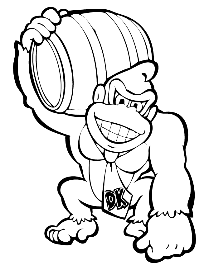 donkey kong coloring pages 80s cartoons colouring pages medium