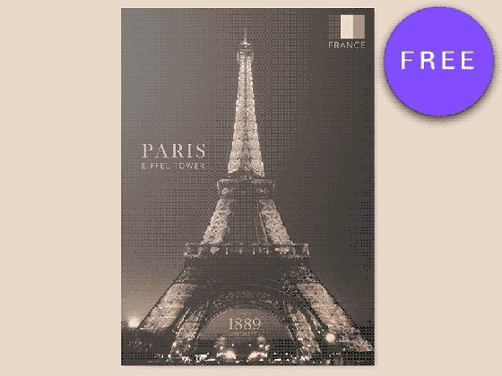 free paris eiffel tower poster layered editable psd on behance medium