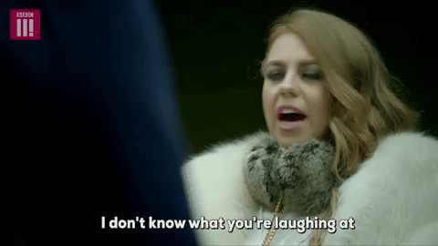 i don t know what you re laughing at season 1 gif by bbc find medium