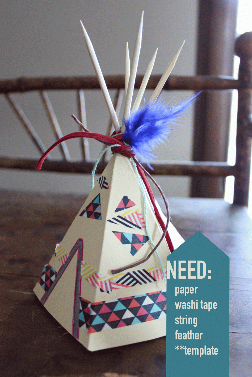 i found this adorable template online to make mini teepees i medium