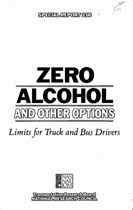report contents zero alcohol and other options limits for truck medium
