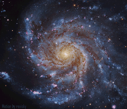 rexisky messier 101 ngc 5457 pinwheel galaxy motion effects by medium