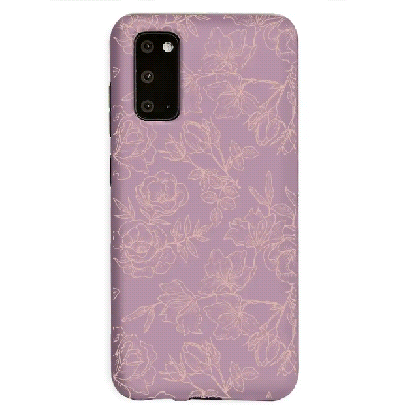 dusty rose chrome floral samsung galaxy case velvetcaviar com purple background medium