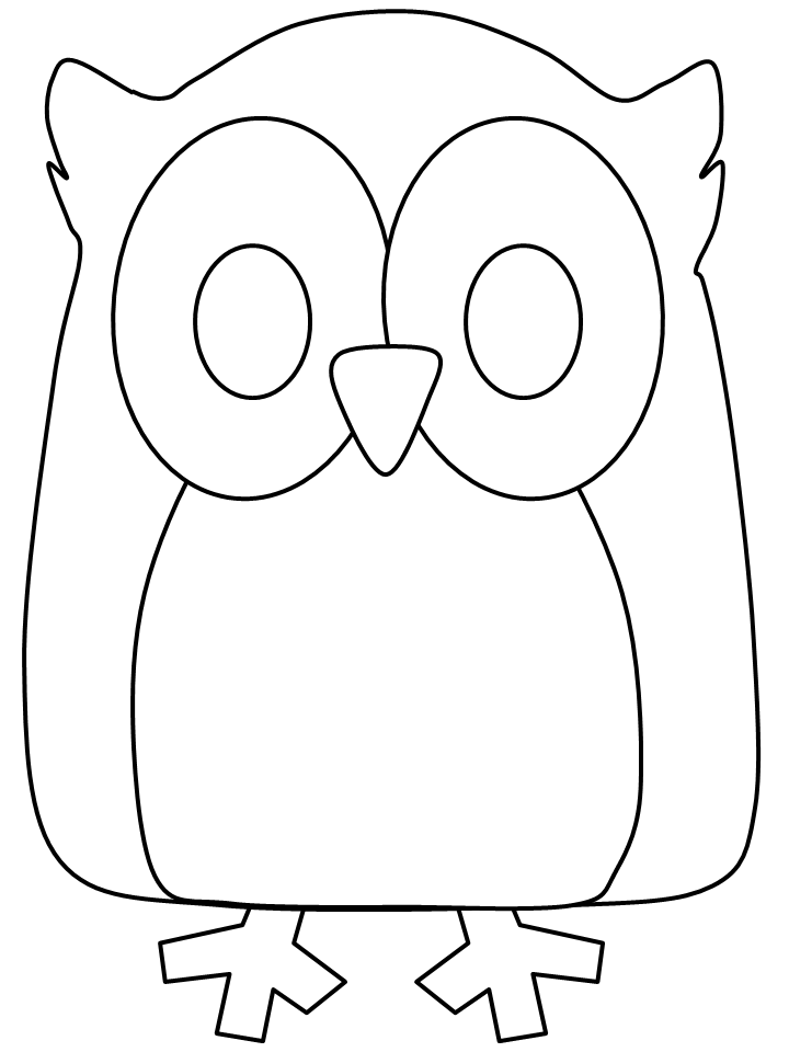 simple animal coloring pages birds owl2 animals coloring pages medium