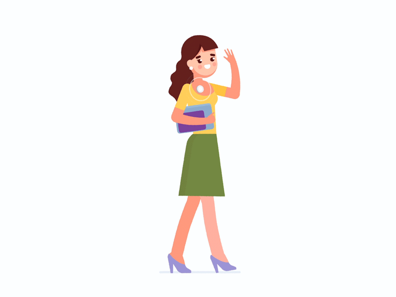 woman walking pinterest animation characters and 2d character medium