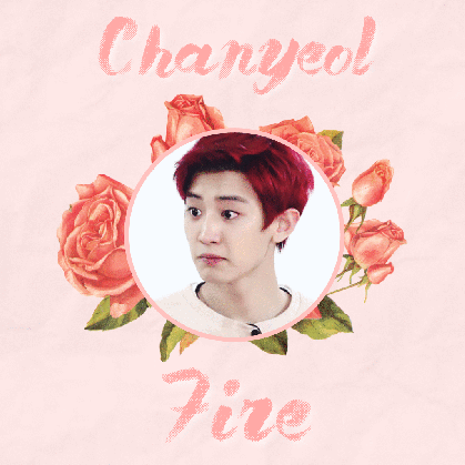 exo park chanyeol wallpaper gif red flower power fire medium