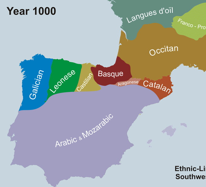 map showing the historical retreat and expansion of portuguese medium
