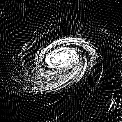 gif black and white space galaxy spiral loop halftone medium