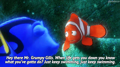 just keep swimming mr grumpy gills gif wifflegif medium