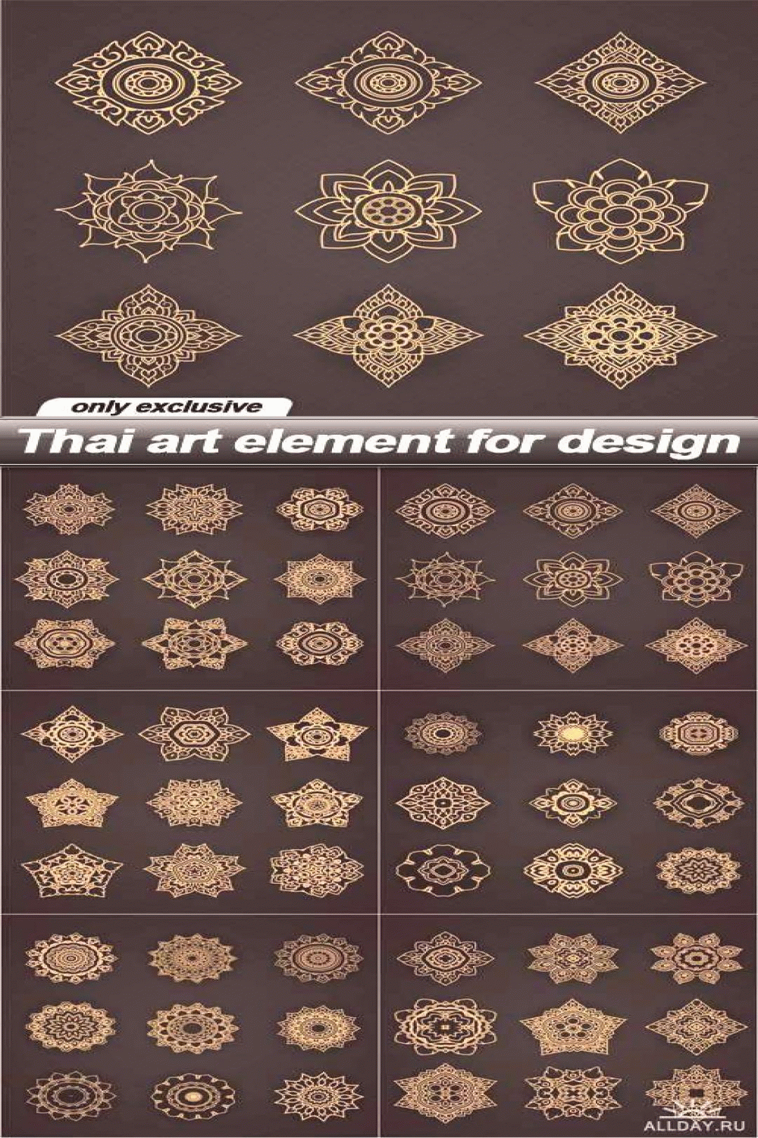 thai art element for design 6 eps in 2020 thai art medium