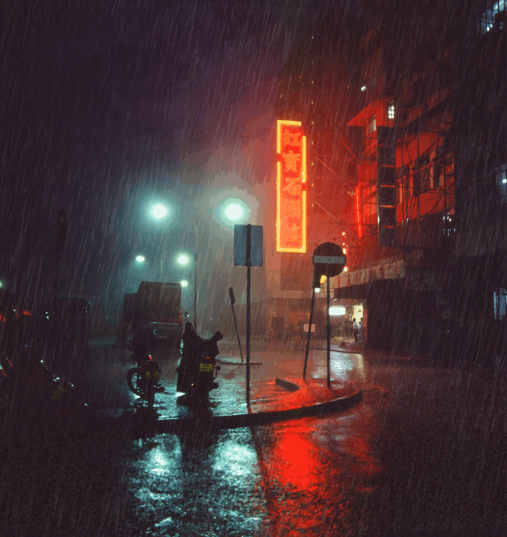 hong kong rain redone night photography pictures medium