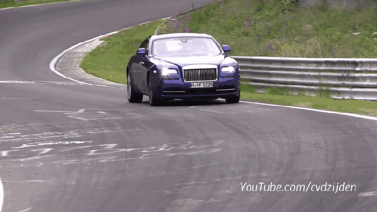 watching a rolls royce on the n rburgring is like seeing a medium