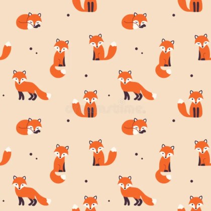 seamless fox pattern stock vector illustration of orange 62267833 medium
