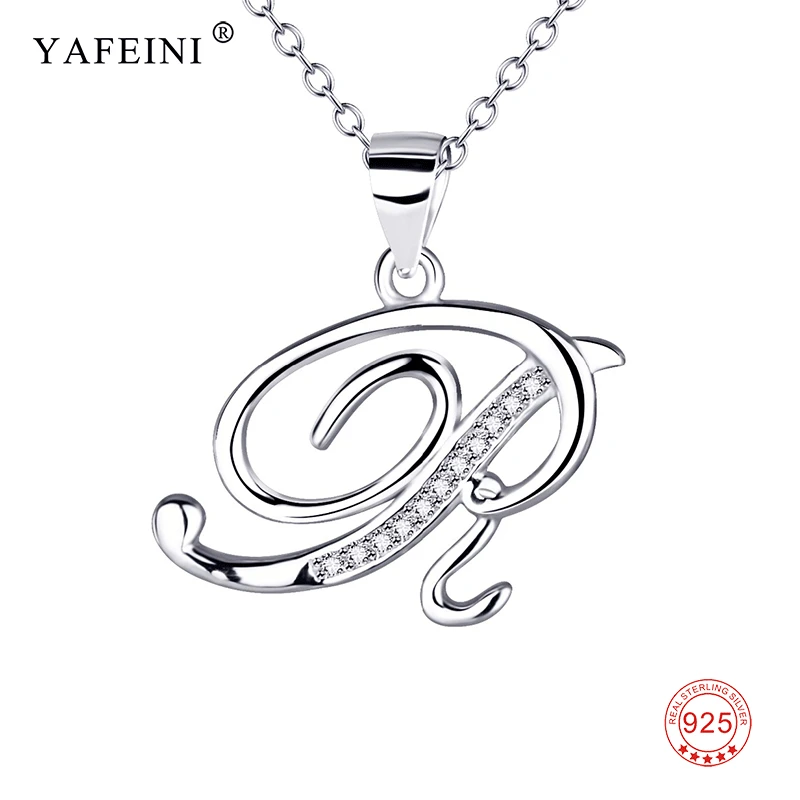 925 sterling silver jewelry a pendants necklaces letter r charming medium