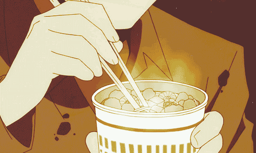 anime eating noodles gif www pixshark com images medium