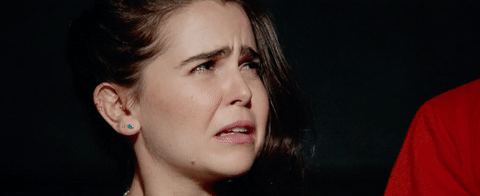 reaction sad crying mae whitman the orchard operator why are you medium