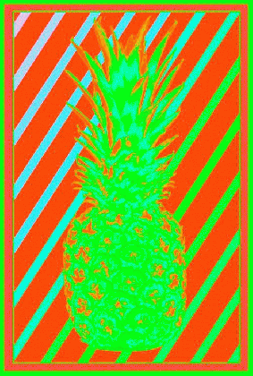 neon pineapple tumblr medium