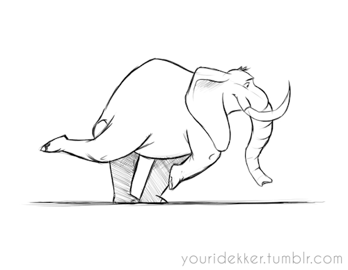 youri dekker animated gif elephant walk thinking animation medium