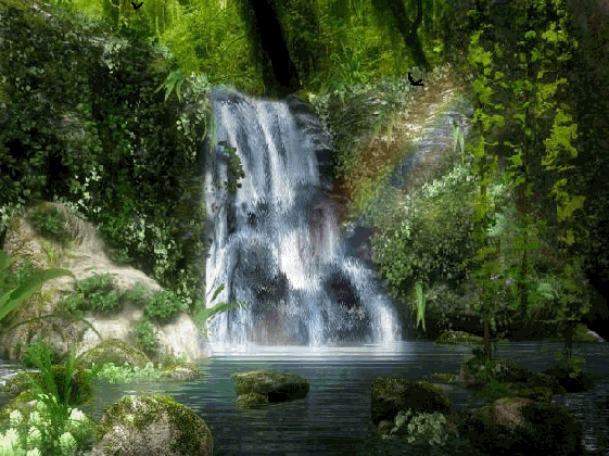 3d waterfall screensaver free medium