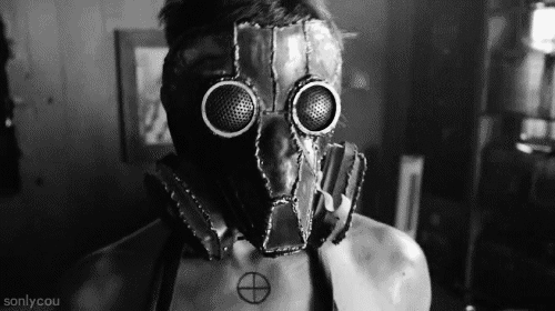 the gallery for creepy gas mask gif medium