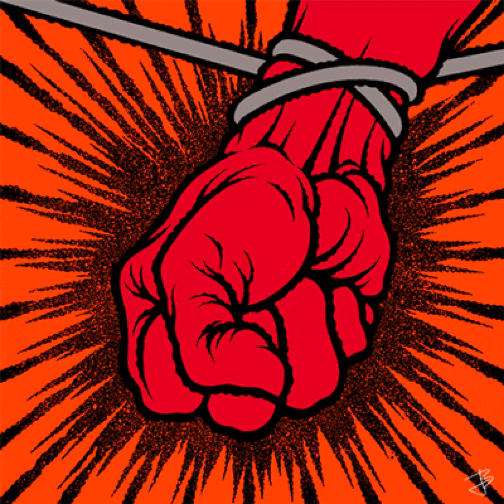 famous album covers turned into animated works of art metallica albums st anger skull logo medium