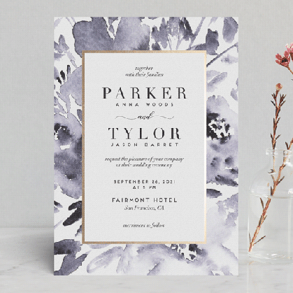 inky delight foil pressed wedding invitations by petra kern minted medium