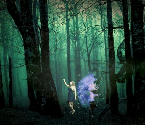 fairy fairywings darkforrest gif by jasmin forest background medium