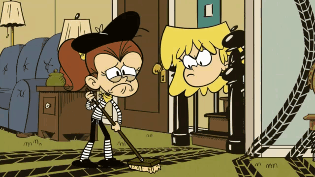 cleaning up gif loudhouse loudhousegifs nickelodeon medium