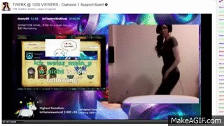 pink sparkles banned on twitch tv for twerking on make a gif medium