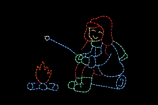 roasting marshmallow animated led christmas light display medium