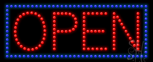 open animated led sign led stock signs every thing neon medium