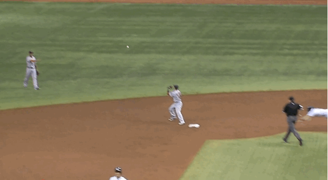 gifs dustin pedroia leaves game after taking elbow to medium